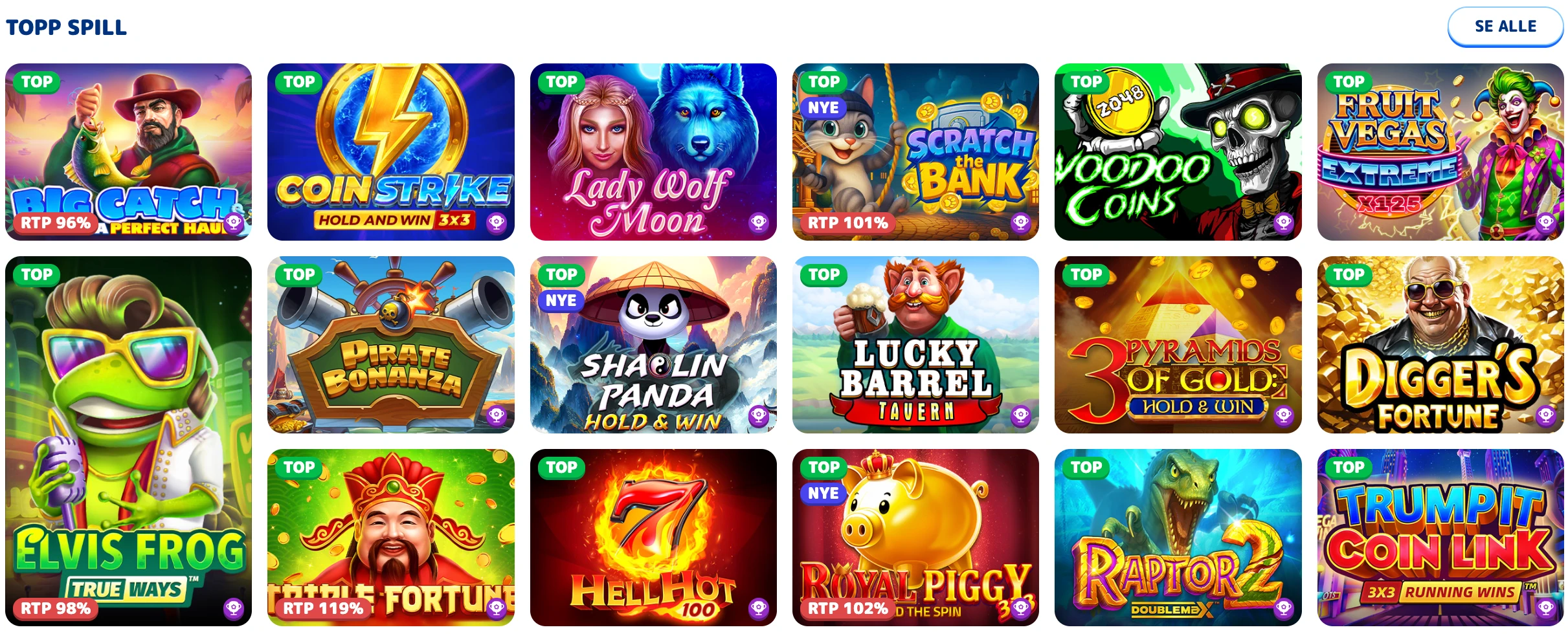 Casino Joy spillutvalg